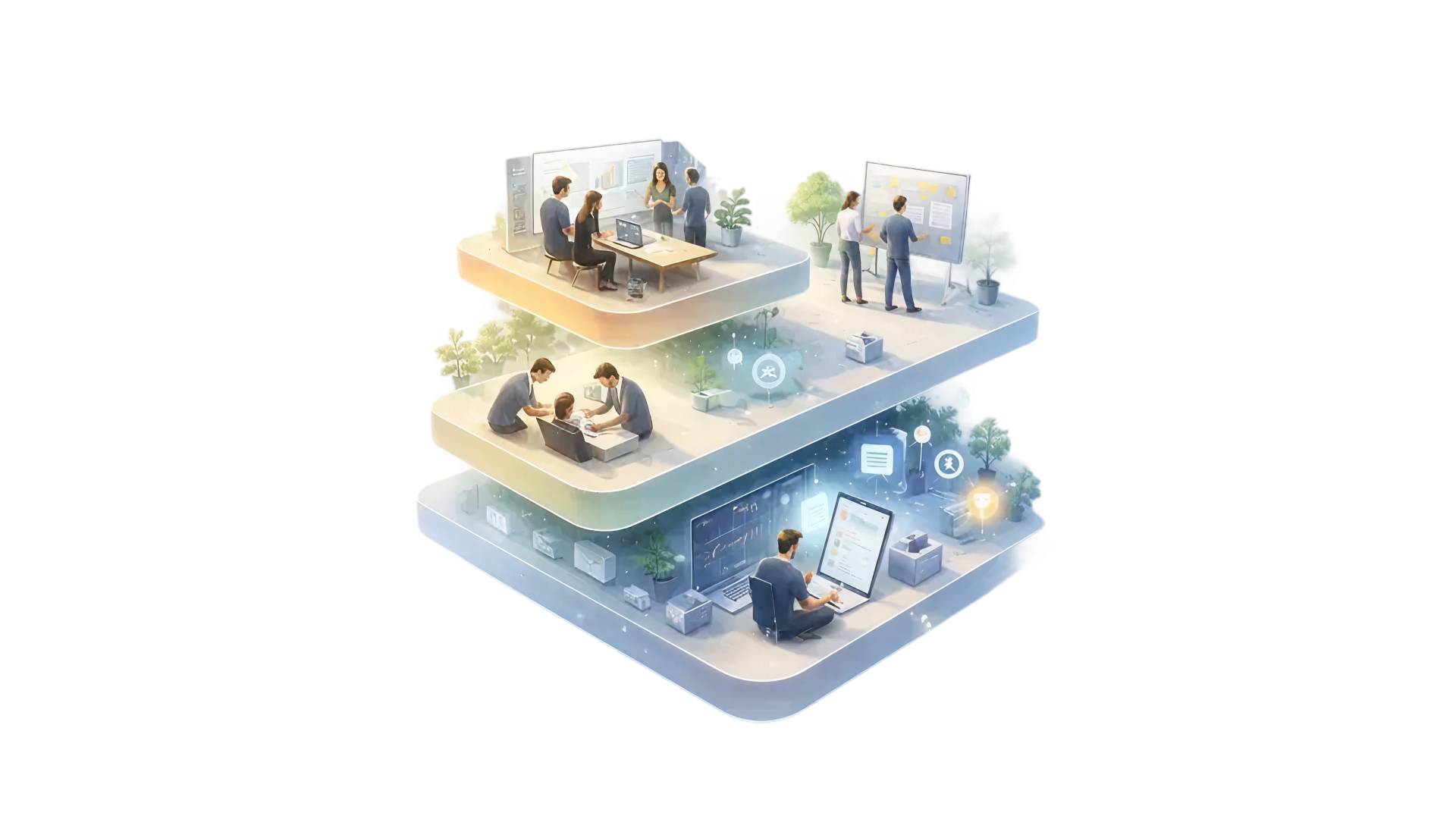 Werk ruimte visualisatie.